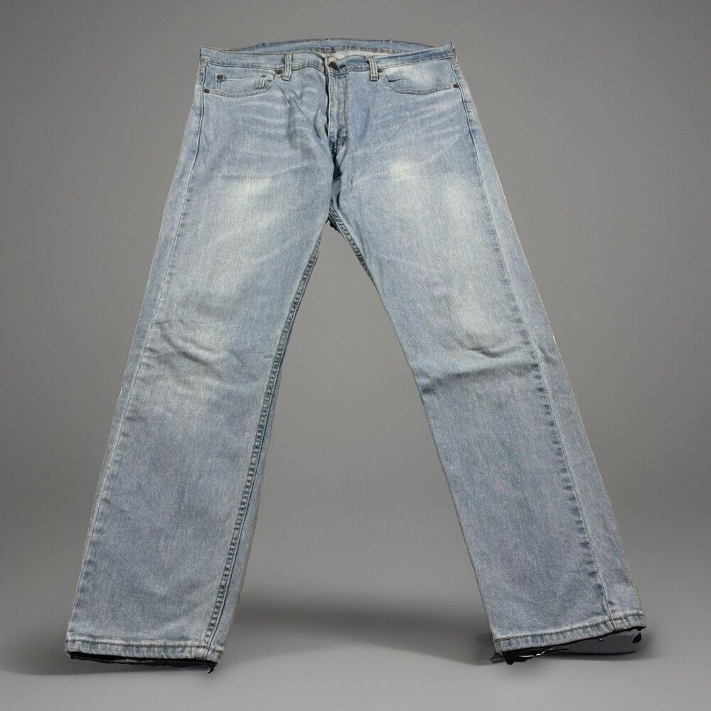 Levi’s 505 Regular Fit Jeans Men’s 38x32 Light Wash Faded Straight Leg Stretch